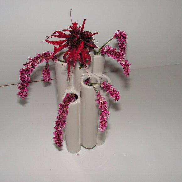 Mikasa Truck Tangent Vase Gray Ceramic - Picture 5 of 9